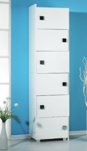 Półka szafka łazienkowa przesuwna  Carree 47 x 34,5 x 97 cm, biała