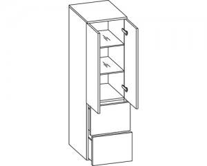 Szafka do łazienki stojąca midi biała grafit Pelipal seria Sera 123 cm x 35 cm x 33 cm TOP