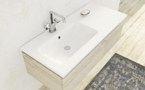 Szafka podumywalkowa wisząca  Avril 100 cm dąb bielony bez blatu