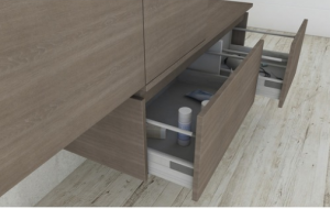 Szafka podumywalkowa wisząca  Avril 100 cm ciemny dąb