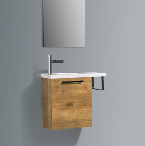 Umywalka z szafką  do WC 400 dąb