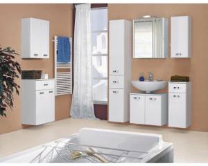 Wisząca szafka biała z połyskiem do łazienki PELIPAL seria Piolo szerokość 30 cm TOP