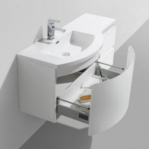 Zestaw mebli łazienkowych 120cm  biały połysk lewy lub prawy