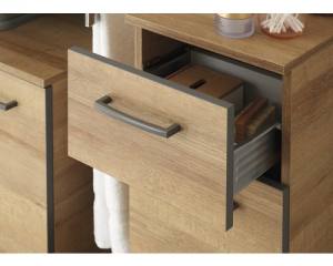 Szafka do łazienki stojąca Riviera dąb 81 cm x 30 cm x 33 cm