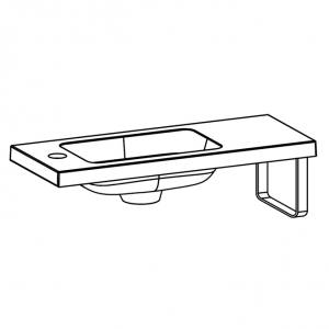 Umywalka z szafką  do WC 400 dąb