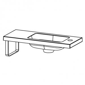 Umywalka z szafką  do WC 400 dąb