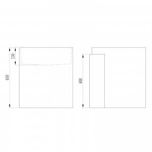 Umywalka wisząca ścienna okrągła 40 x 42 x 45 cm - biała matowa z otworem na baterię