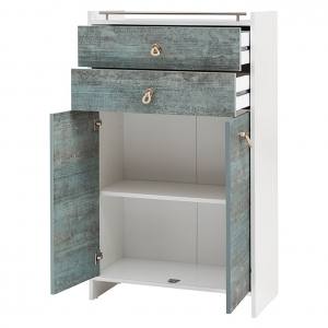 Szafka łazienkowa stojąca Sailor 33 x 65 x 114 cm, biały, patyna