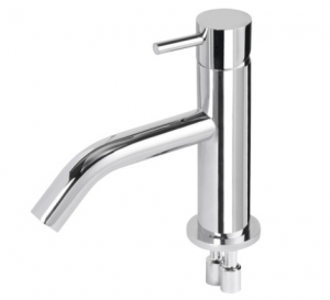 Bateria umywalkowa jednouchwytowa wygięta chrom