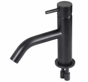 Bateria umywalkowa jednouchwytowa wygięta czarna matt
