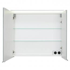 Wisząca szafka łazienkowa z lustrem Led Matrix 80 cm biała