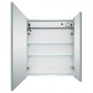 Wisząca szafka łazienkowa DSK LED dwustronne drzwi lustrzane 60 cm