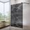Ścianka prysznicowa Nano 10mm szkło czarno - szara 90 cm
