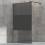 Ścianka prysznicowa Nano szkło 8 mm czarno - szara z matowymi pasami 130 cm